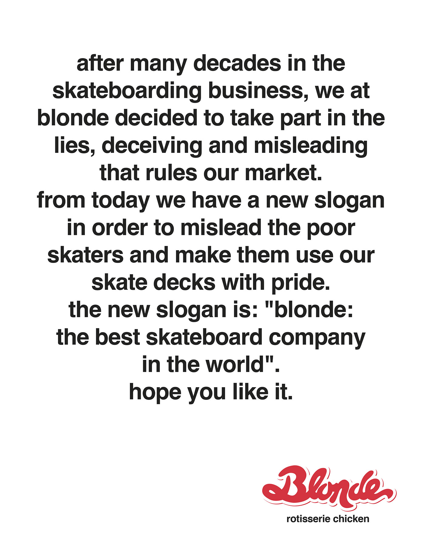 blonde skateboards